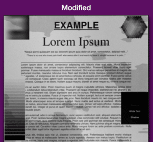 An example scan effect for PDF that looks like a stain.