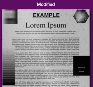 Rough aged noise look effect for PDF example.
