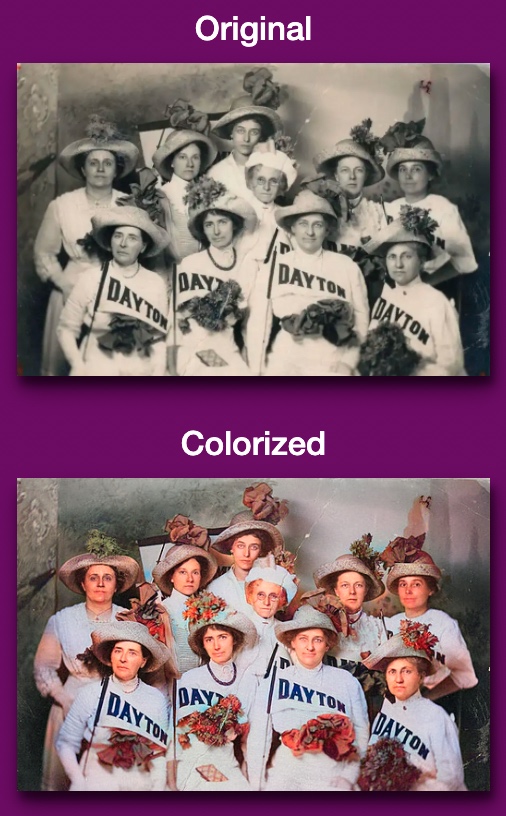 Convert old photos to color. Colorized black and white images to give them a future look!