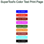 Color Print Test Page PDF - Super Tool