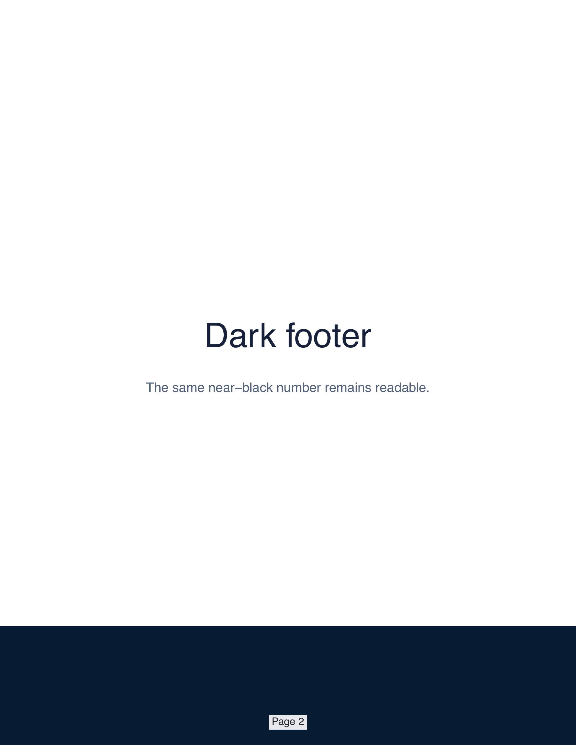 A numbered PDF page with Page 2 remaining readable over a dark footer